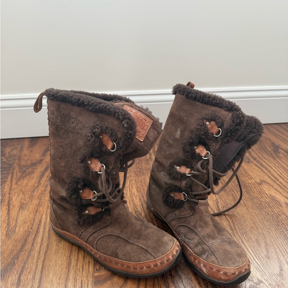 The North Face Brown Fur-Lined Boots